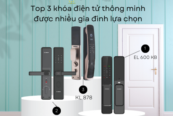 TOP 3 KHÓA ĐIỆN TỪ THÔNG MINH ĐƯỢC NHIỀU GIA ĐÌNH LỰA CHỌN